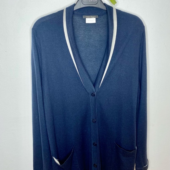 Marina Rinaldi Silk/Cashmere Longline Cardigan - Picture 3 of 9